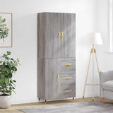 Highboard Grey Sonoma 69,5x34x180 cm Engineered Wood 3195889
