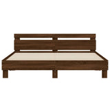 Bed Frame without Mattress Brown Oak 200x200 cm 3207398