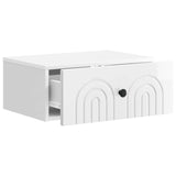Wall-Mounted Bedside Cabinet with Drawer 2 pcs High Gloss White 898114