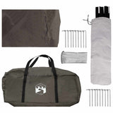 Family Tent Brown grey 450 x 400 x 265 cm Polyester and Steel 42029014