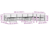 Sectional Sofa Set 9 pcs Natural Solid Acacia Wood 3375339