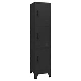 Locker Cabinet Black 38x45x180 cm Steel 339782