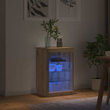 LED Sideboard Artisan Oak 41 x 37 x 67 cm Engineered Wood 863052
