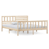 3101133 Bed Frame without Mattress Solid Wood 140x190 cm