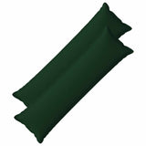 Cushion with Pillow HOUTEN 2 pcs Dark Green Faux Linen 934268