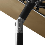 3-Tier Garden Parasol with Aluminium Pole Taupe 3 m 313871