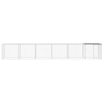 Chicken Cage with Roof Light Grey 603x98x90 cm Galvanised Steel 3189046