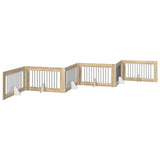 Dog Gate with Stands 6 pcs Sonoma Oak 100 x 60 cm 892122