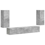 TV Cabinet Set 4 pcs Concrete Grey Engineered Wood 3409162
