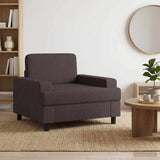 Armchair Dark Brown Fabric 42043458