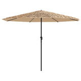 Garden Parasol with Steel Pole Brown 388x388x248 cm 4005113