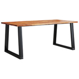 ZNTS Dining Table with Live Edge 180x90x75 cm Solid Wood Acacia 353291