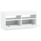 LED TV Cabinet White Engineered Wood 897435
