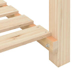 Garden Planter Beige 71 x 37 x 76.5 cm Solid Fir Wood 42006566