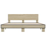 Bed Frame without Mattress Sonoma Oak 200x200 cm 3280173