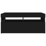 TV Cabinet with LED Lights Black 90x35x40 cm 804383
