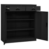 Office Cabinet with Planter Box Anthracite 90x40x125 cm Steel 3095271