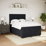 Box Spring Bed with Mattress Black 140x190 cm Velvet 3290902
