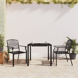 Garden Dining Set Anthracite Powder-Coated Steel 3 Piece Set 3187997