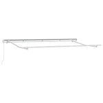 Retractable Awning Manual Cream and white 400 x 200 cm 3329783