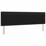 LED Headboard Black 200 cm Faux Leather 42007313