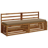 2-Piece Bench Cushions VUGHT 2 pcs 100% Polyester Taupe 952265