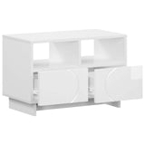 TV Stand 60 x 34.5 x 40 cm High Gloss White Engineered Wood 8011463
