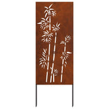 Garden Privacy Screen Floral Rusty 50 x 140 cm Weathering Steel 876300