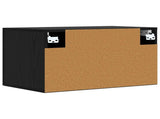 Wall Cabinet Black oak 60 x 36.5 x 35 cm Engineered Wood 8009803