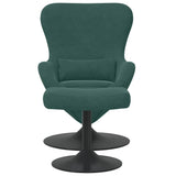 Egg Chair with Footstool Dark Green 63 x 73 x 90 cm Velvet 42002746
