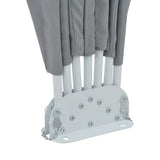 Collapsible Terrace Side Awning Grey 200 cm 44576