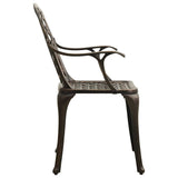 Garden Chair Set of 4 Bronze Cast Aluminium Standard Durable 315571