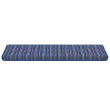 Self-adhesive Stair Mats Striped 15 pcs Blue 65 x 21 x 4 cm 42011452