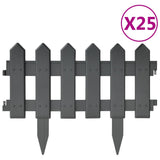 ZNTS Lawn Edgings 25 pcs Anthracite 10 m PP 314683