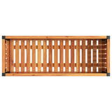 Garden Planter 80x30x27.5 cm Solid Wood Acacia and Steel 367614
