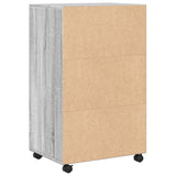 Rolling Cabinet Grey sonoma 55x40x91 cm Engineered Wood 853187