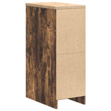 Garage Storage Cabinet Smoked Oak 30x51x85 cm Solid Wood Pine 860584