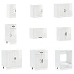 ZNTS Kitchen Cabinet ""Kalmar"" with Double Basins High Gloss White Engineered wood 3315003