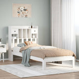 Bookcase Bed without Mattress White 90x190cm Solid Wood Pine 3322588