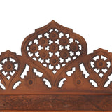 Hand carved 4-Panel Room Divider Brown 160x165 cm Solid Mango Wood 285325