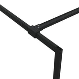 Walk-in Shower Wall Black 90x195 cm Clear ESG Glass 152146
