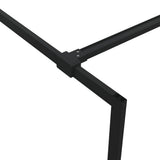 Walk-in Shower Wall Black 90x195 cm Clear ESG Glass 152146