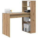 Desk with Shelf Artisan Oak 113 x 54 x 120 cm Engineered Wood 869281