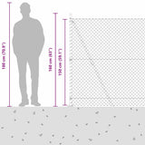 Welded Wire Fence with Concrete Base 10 x 1.5 m 3351232