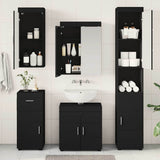 Bathroom Furniture Set TULUM 5 pcs Black 60 x 34 x 63 cm 3398055