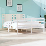 Bed Frame without Mattress White 120x190 cm Small Double Solid Wood Pine 3104254