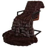 Anti-Slip Faux Rabbit Fur Blanket Olite Camel 240 x 270 cm 42021796