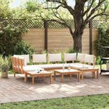 Garden Sofa Set 4 pcs Brown and Cream 3356876