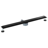 Shower Drain 2-in-1 with 360&deg Siphon Black 100 cm 42015972