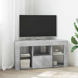 Corner LED TV Cabinet 100 x 40 x 50 cm Concrete Grey 889798